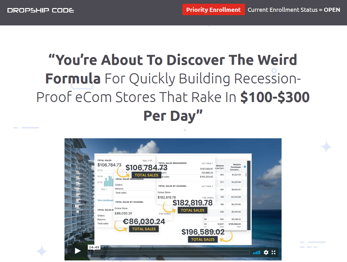 [GET] Dropship Code – eCom Stores That Rake In $100-$300 Per Day Free Download